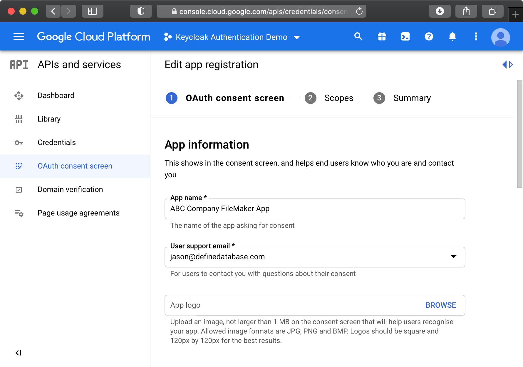 FileMaker groupbased authentication with Google and Keycloak Define